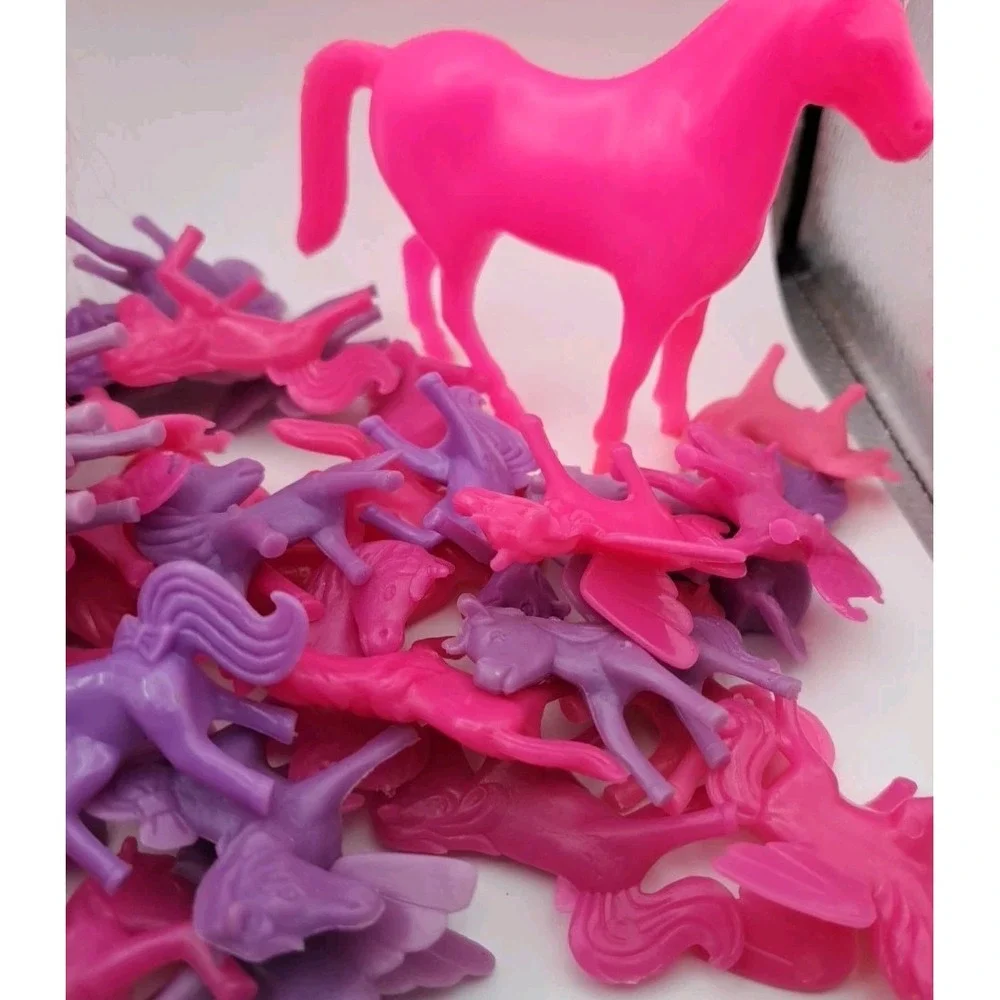1.4LB LOT Pink Purple Party Favors Cake Toppers Unicorn Pegasus Toys Figures